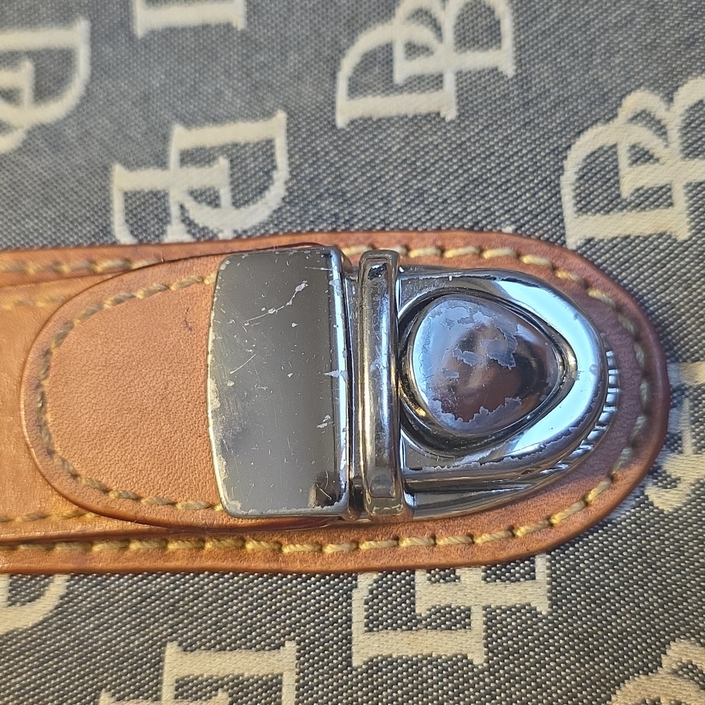 Dooney & Bourke Blue and Tan Shoulder Bag - Picture 12 of 16